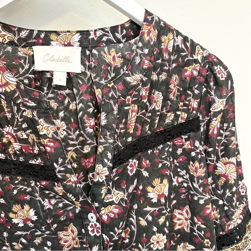 Cleobella Christy Blouse, Lolita Block Print - Picture 3 of 10